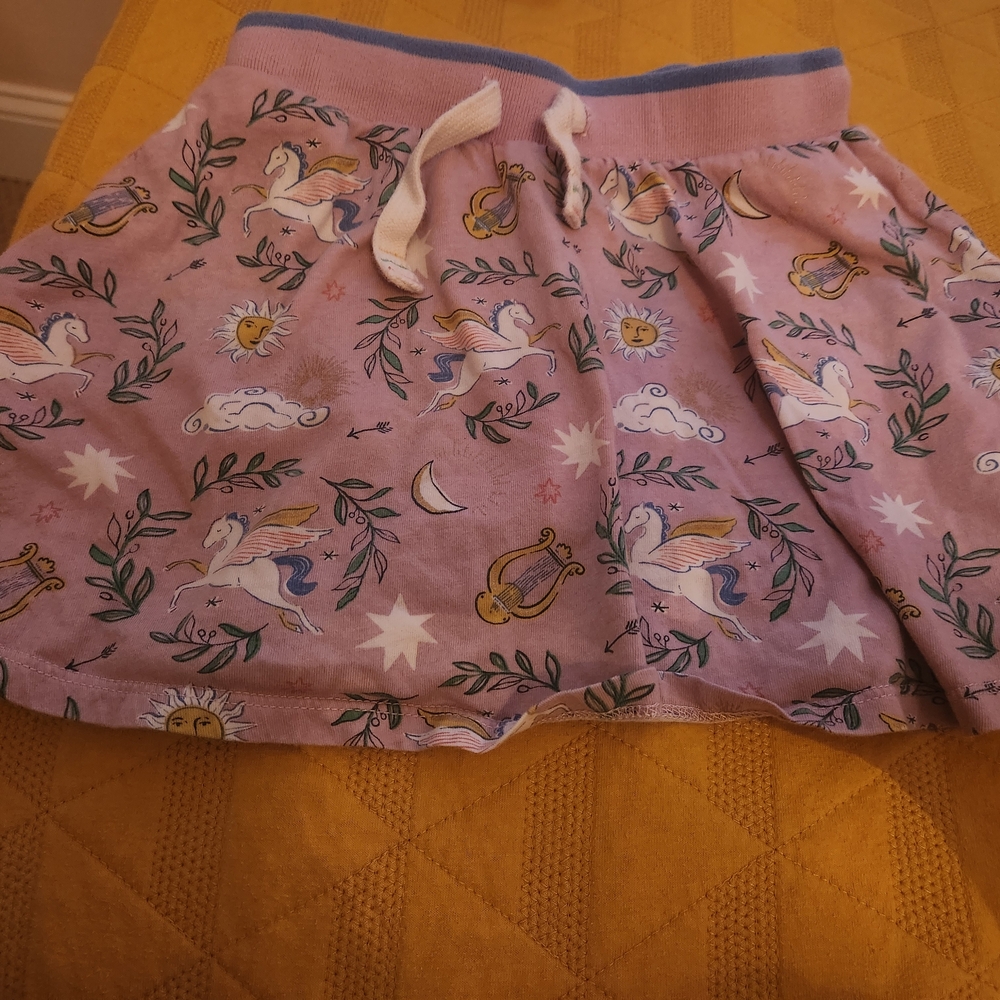 Mini Boden Pink Skater Tie Front Skirt